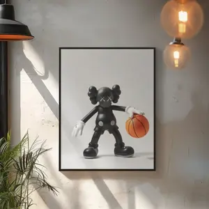 Kaws Hypebeast Toy Playing Basketball Poster for Dorm or Room Setup - NO FRAME