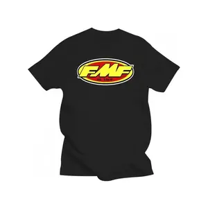 FMF Racing Moto Cross Pattern Men'S T-Shirt - Breathable Cotton Short Sleeve Top, Round Neck, Casual Sporty Style, Machine Washable, Comfortable Fit All Seasons