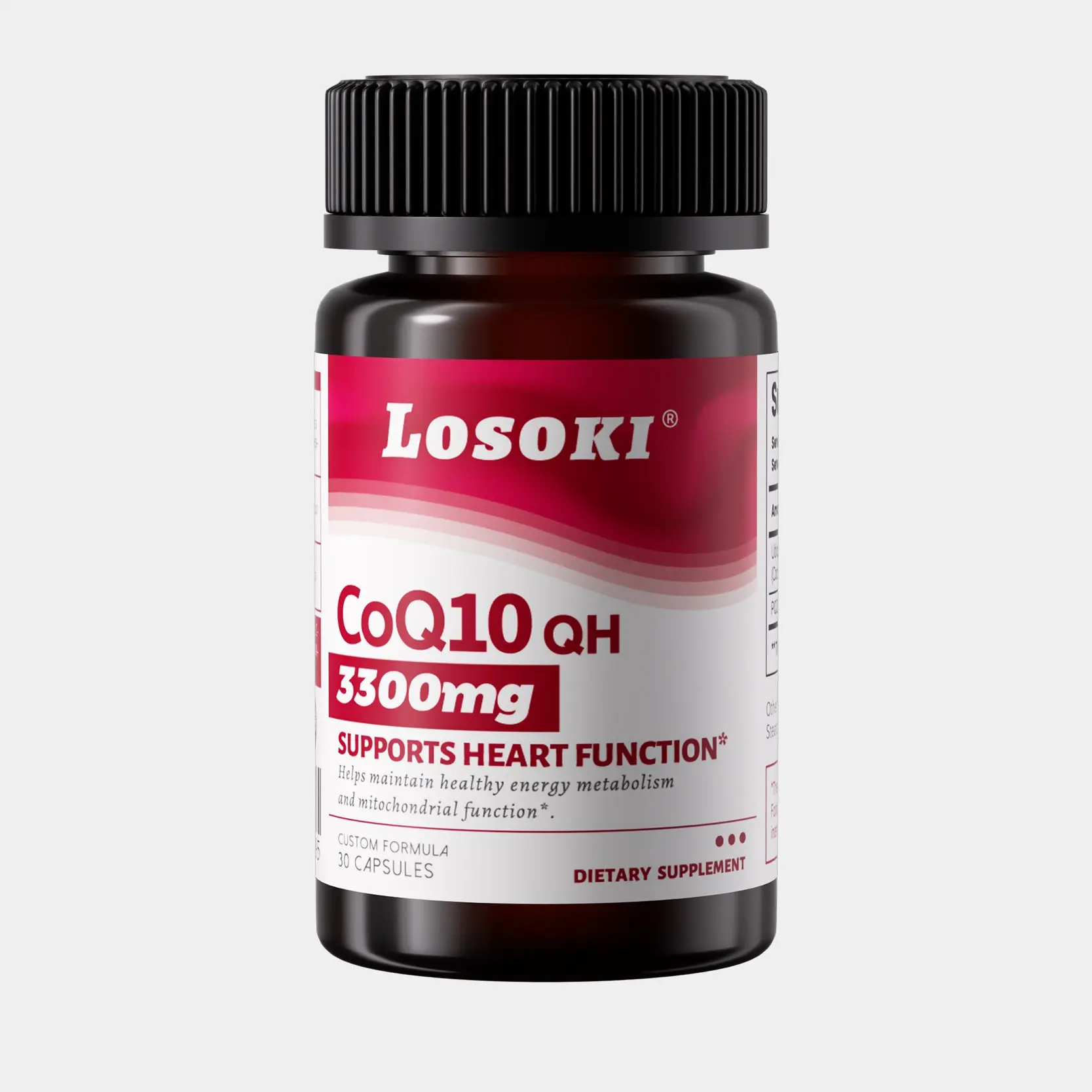 Losoki Coenzyme Q10 Capsules 300mg, High Absorption CoQ10 Supplement for Heart & Cardiovascular Health, Supports Immune Function & Cellular Energy Production