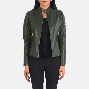 Adalyn Quilted Leather Biker Jacket