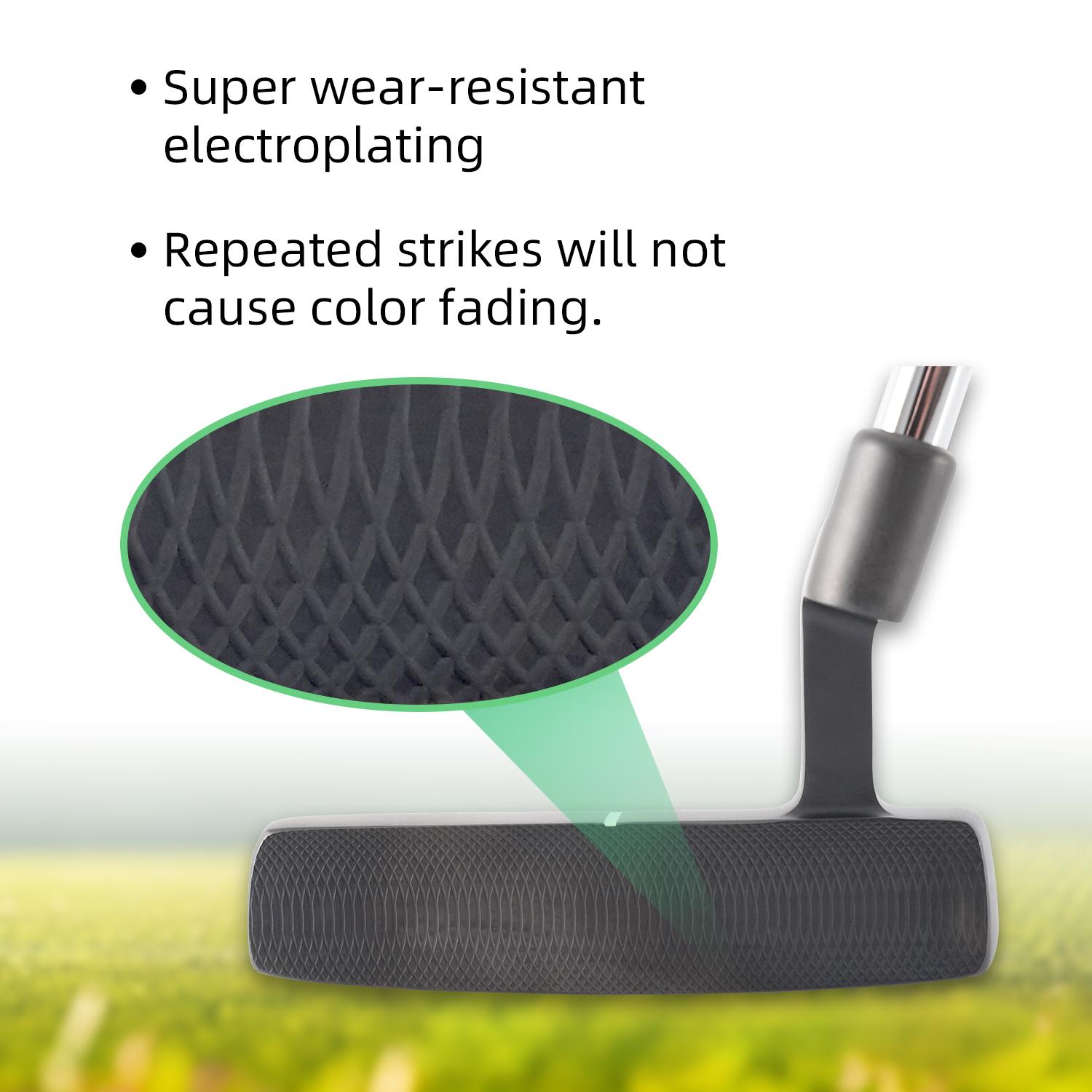 WUDAY Right-Handed Golf Putter – Super Wear-Resistant Coating (No Fading After Repeated Hitting), Premium Grip, Enhanced Aim Line for Precise Alignment – Optimized Value Putter Auto-Aligning Stability Golf Putter mallet putter