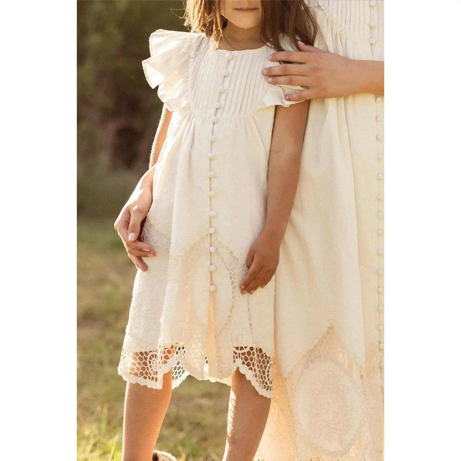 Mini Abigail Dress in Antique Ivory