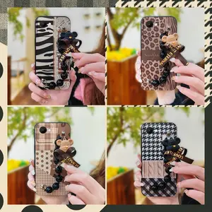 Waterproof Bear bracelet Phone Case For OPPO Realme C30/Norzo 50i Prime/C30S Dirt-resistant protective case cute soft case Back Cover Simplicity Cartoon silicone Anti-knock