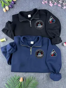Artemis II Astronaut Embroidered quarter zip, Back To The Moon Space Mission For Everyone Embroidery quarter zip