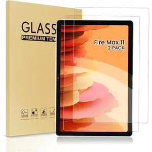 Fire Max 11 Screen Protector, for  Fire Max 11 Tablet Screen Protector 2 Pack,Tempered Glass Film With High-Definition Transparent Scratch Resistance and Anti-Glare