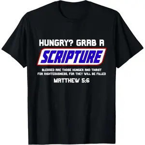 Cotton Short Sleeve  T-Shirt Funny Scripture Gifts, Bible Verse, Famous Scriptures, Quote T-Shirt