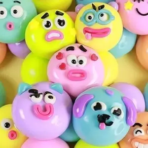 Creative Dog Face-Changing Stress Relief Ball Soft Rubber Vent Toy