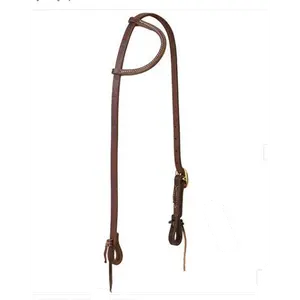 10-0721 Weaver Working Tack Single-Ply One Buckle Sliding Ear Headstalls with Tie Ends