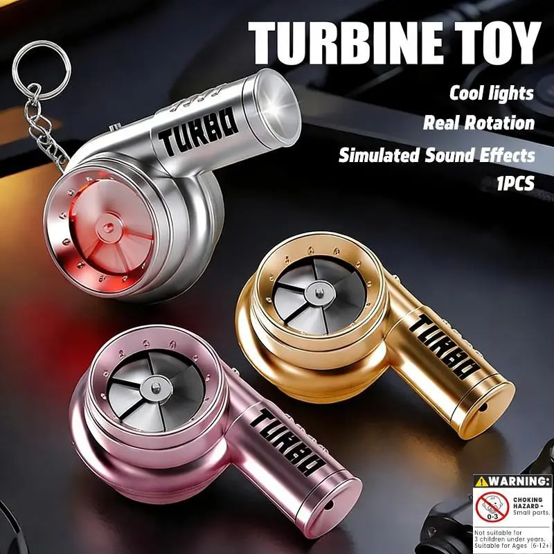 TURBO Turbocharging Simulation Toy Car Turbolighting Decompression Sensory Fidget Keychain Stress Relief Tools Stress Relief Gadget Novelty Toy Gift Suitable For Men And Women