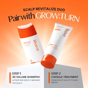 lilyeve GROWTURN Shampoo and Conditioner Set for Root-to-tip Hair Growth, Korean Scalp Treatment, Shampoo 6.76oz & Treatment 7.78oz set