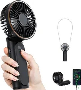 Handheld Fan, Portable fan with 4000mAh, Hand Fan with LED Display, 180° Adjustable Rechargeable Fan, 6 Speed, Travel Fan as Power Bank for Home Office Bedroom Outdoor