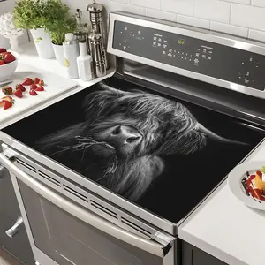 Soft Electric Stove Cover Cook Top Panel Protector Pad,High Cow Pattern Design, Scratch Resistant, Easy Clean, Household Kitchen Counter Cover, Mother's Day Gift