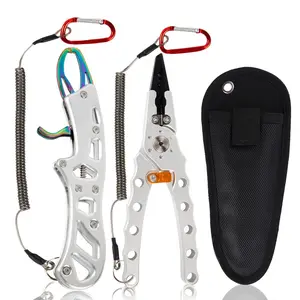 Luyago Fishing Tools, Control Fish Clamps, Line Cutter, Hook Remover, Ring Opener, Lead Block Holder, Essential Lure Fishing Gear