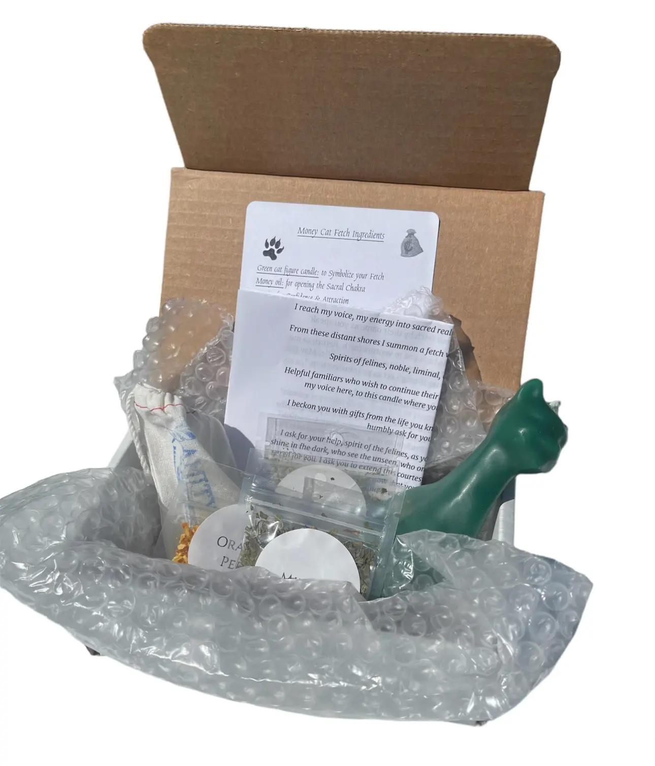 Amityville Apothecary Feline Fetch Abundance or Love DIY Candle Spell Kit