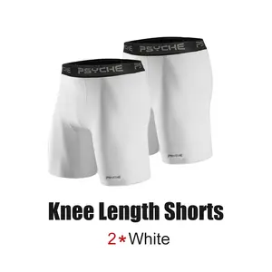 PSYCHE 2-Pack Men's Compression Shorts - Compression Underwear for Gym, Workout, Running, Basketball, Squat-Proof, Sweat-Wicking, and Ultra-Breathable