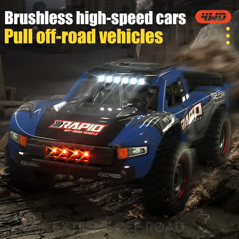 JJRC 1:14 Scale High-speed motor 4WD All-Terrain Remote Control Truck — 40 km/h, Metal Drivetrain, Dynamic Suspension, and Tri-Mode LED Lights | Adult RC Car | High-Speed ​​Off-Road Racing Car Children's Toy
