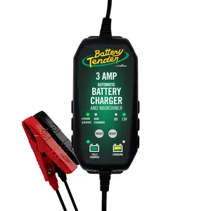 Battery Tender 3 AMP Power Tender® 12V / 6V Switchable Battery Charger & Maintainer with LED Status Lights and Spark-Proof Design