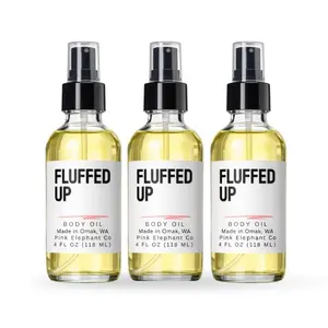 NEW Fluffed Up Body Oil 4 oz - Whipped Strawberry Coconut | Hydrating | Lightweight