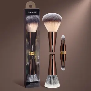 4 in 1 Makeup Brush Set with Case, 4 Counts/set Travel Makeup Brushes with Case, Foundation Brush/Blush Brush, Eyeshadow Powder Brush, Concealer Brush, Face Brush Set