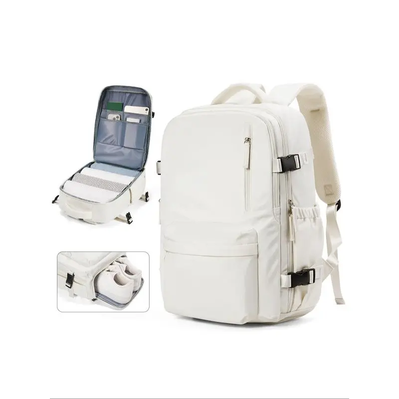 Unisex Large Capacity Travel Backpack, Lightweight Comfortable Zipper Backpack with Independent Shoe Compartment, Durable Laptop Backpack for Business & Travel