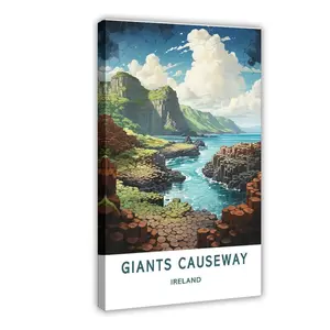 Giants Causeway Ireland City Travel Cityscape Landscape III Canvas Poster Wall Art for Home Bedroom Office Dorm Room Decor