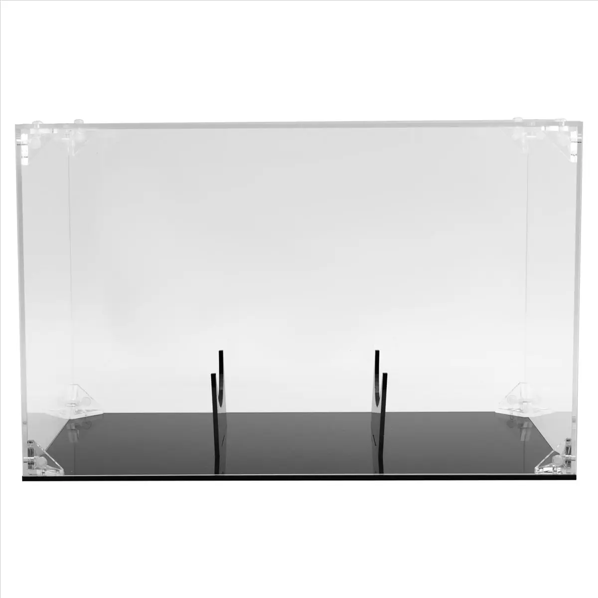 Football Display Case Acrylic Football Holder with Lid and Black Base Clear Football Boxes with Ball Holder