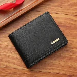 Wallet for Men Slim Leather Bifold RFID Blocking Minimalist Front Pocket Design