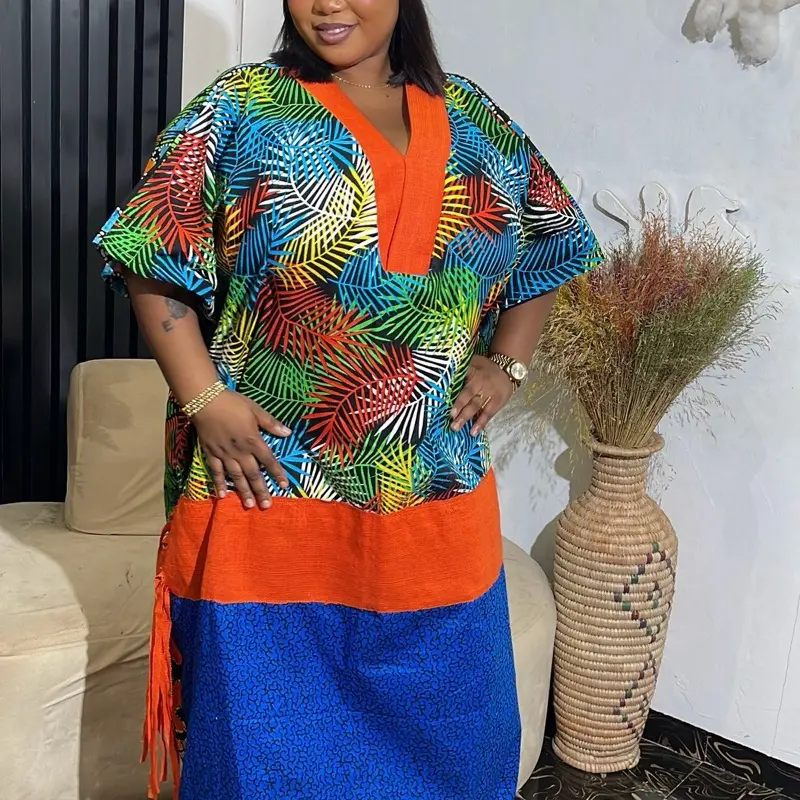 Bunmii Elegant Bubu kaftan dress with Aso oke   - Elegant Womenswear Party Dress
