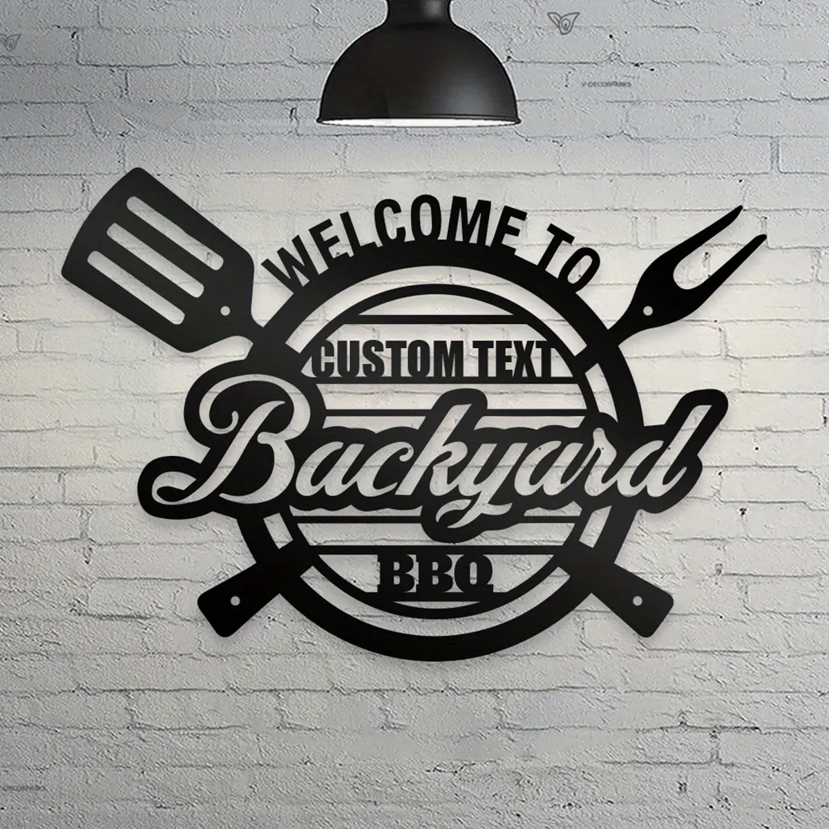 Metal BBQ Wall Art Sign, Custom Relaxing Grill Decor, Kitchen Backyard Decoration, Home Decor Gifts, Perfect Gift for Dad, Housewarming Present, Decorative Wall Sign