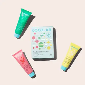 COCOLAB Mini Shine Trio, Cocoshine Travel Kit, Mint, Lychee, and Pina Colada