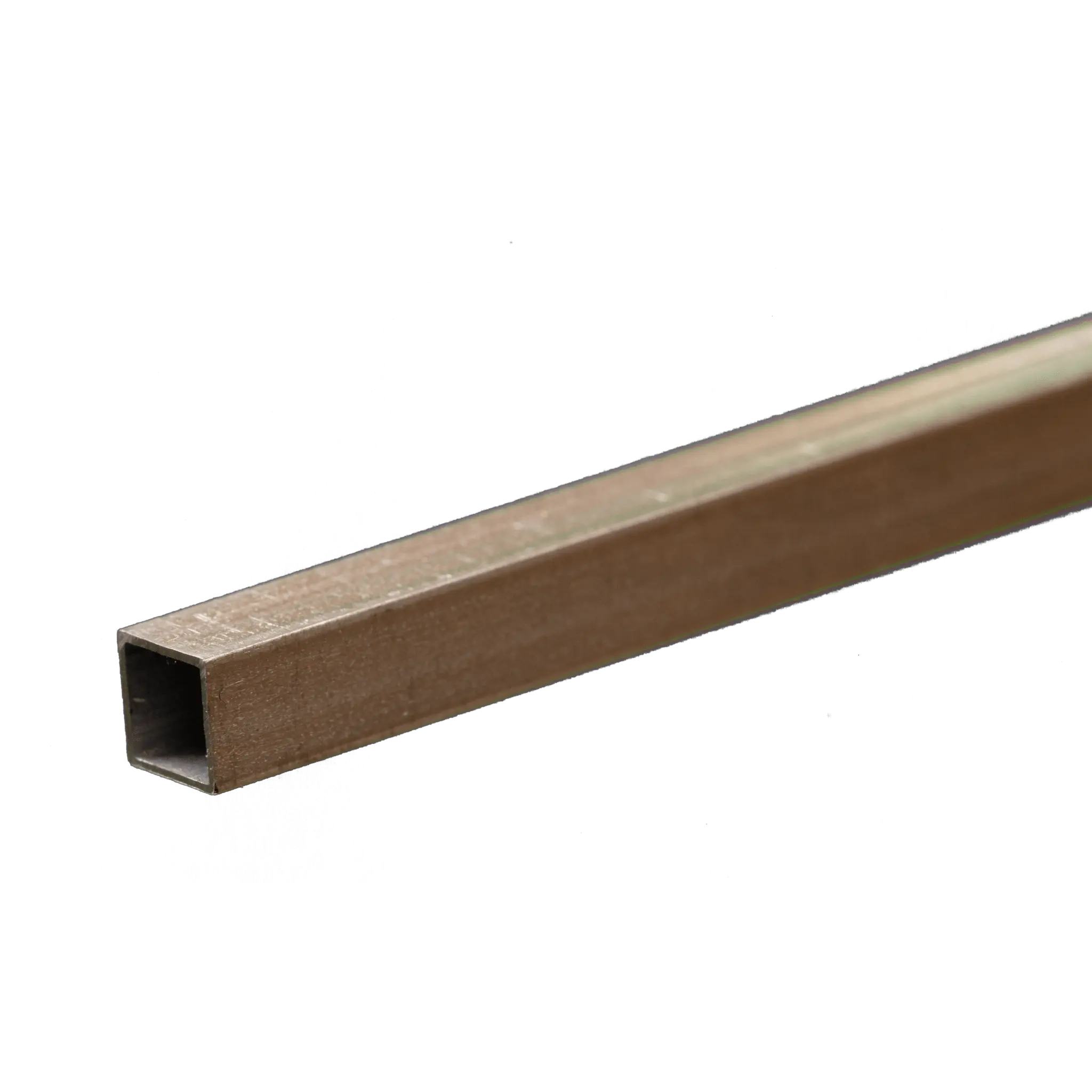 Square Aluminum Tube: 7/32" OD x 0.014" Wall x 12" Long (1 Piece)