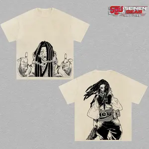 Jabber Chaos Creature T-Shirt – Vintage Washed Oversized Graphic Tee, Anime Streetwear Casual, Heavy Cotton Unisex Top, Dark Grunge Aesthetic, Gift for Anime Fans