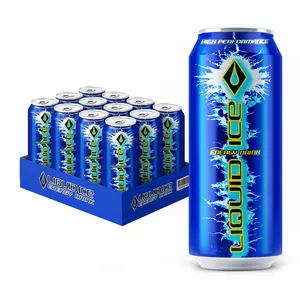 Liquid Ice Original Energy Drink - Arctic Berry, 16oz Cans (12 Pack)