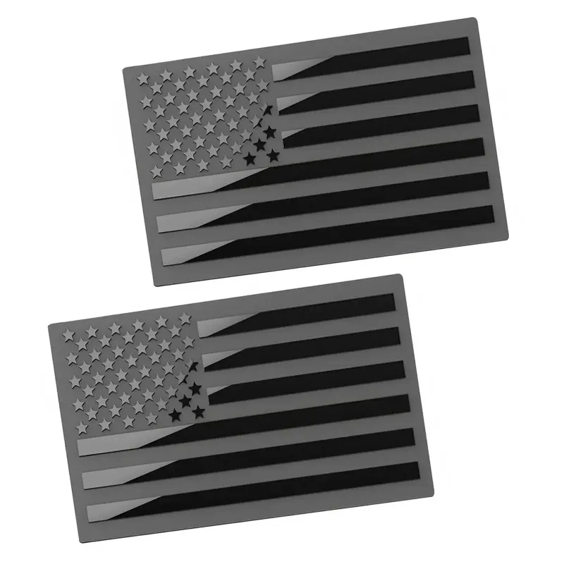 3D Metal American Flag Emblem Decal, Black American Flag Decal, Truck Decals, for Car, Truck or SUV