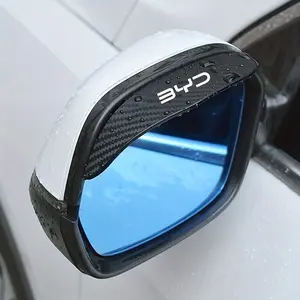 2 Piece Byd Car Rearview Mirror Rain Eyebrow Sticker, Waterproof Anti-Glare Durable Easy Install, Universal Fit for Cars Trucks Vans