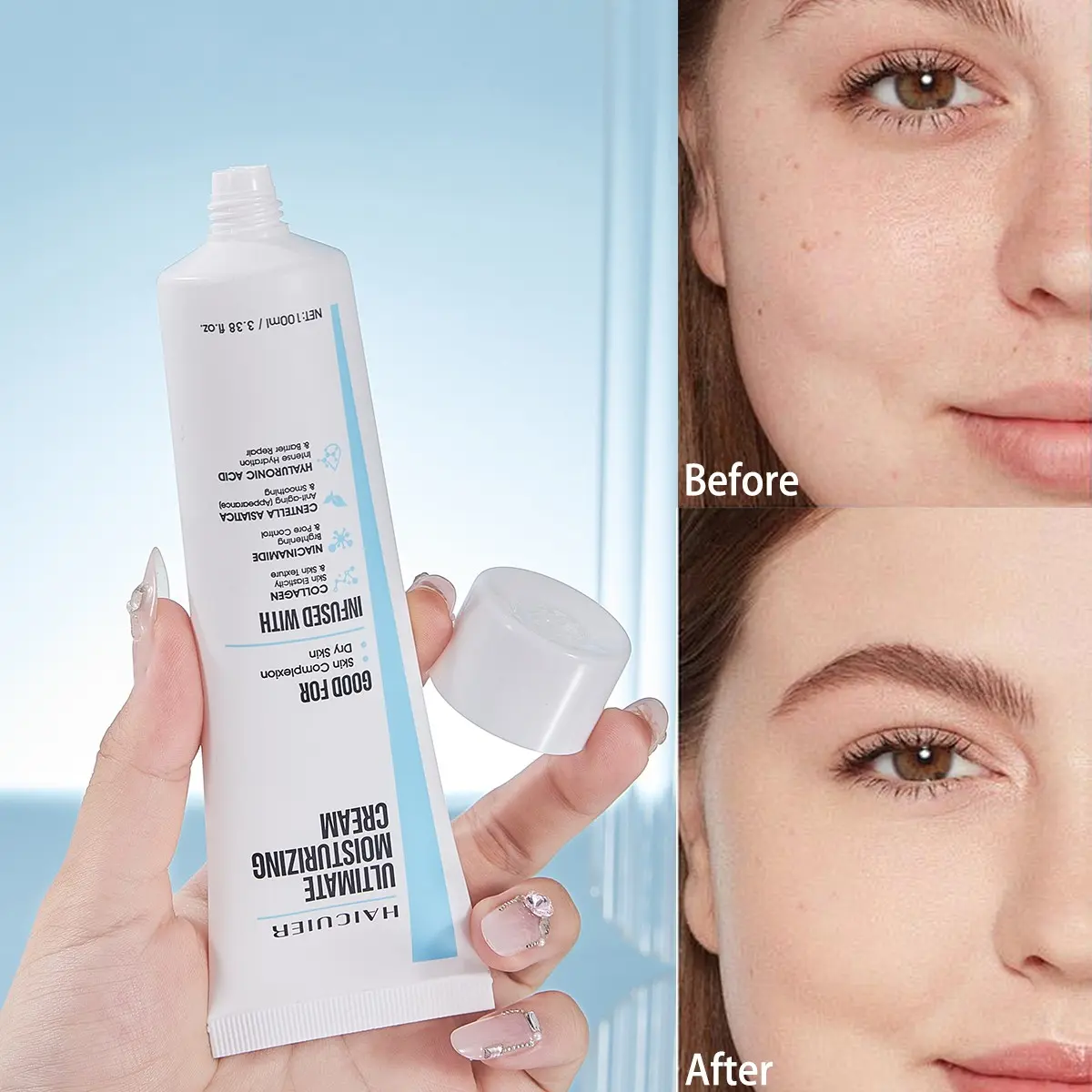 Moisture Deep Nourishing Cream Youth Formula 100g Moisturizer, Contains Collagen Niacinamide, Gotu Kola, Hyaluronic Acid, Soothing, Promotes Water Absorption Hydrating Moisturizing, Moisturizing Care Moisturizer, Moisturizer Cosmetic
