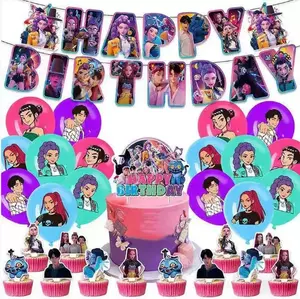 Witch Hunters themed birthday party decorations birthday flag cake with balloons set supplies