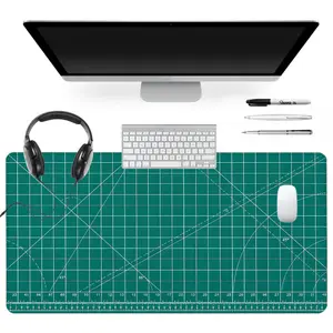 Cutting Mat Grid XXL mouse pad, Craft Ruler pattern desk protection pad, anti-slip rubber lock edge high-definition printing, suitable for computers, laptops, offices, homes, schools, as a gift for family and friends, Gaming Mouse Pads