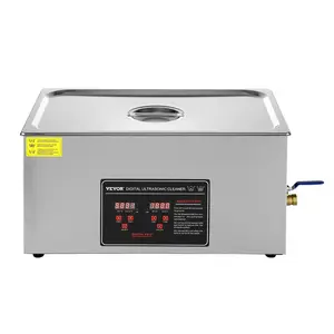 VEVOR Ultrasonic Cleaner with Digital Timer & Heater, Professional Ultra Sonic Jewelry Cleaner, Stainless Steel Heated Cleaning Machine for Glasses Watch Rings Small Parts Circuit Board (22L)