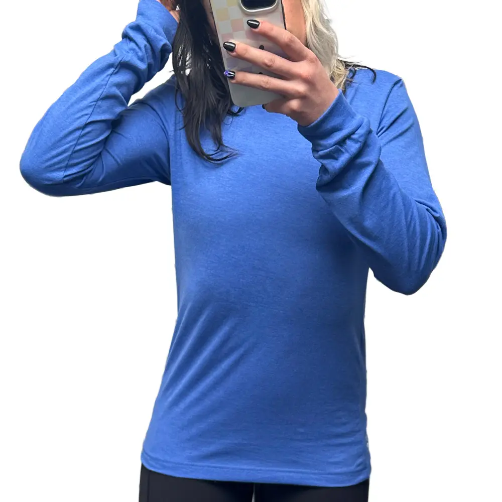 CVG Basic Long Sleeve Tee Heather True Royal, Ribbed, Longsleeves