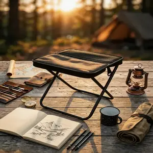 Portable Foldable Stool, Compact Travel Chair for Adults, Easy Storage, Outdoor Essential, Convertible Backpack, Camping Gear, Folding Camping Stool