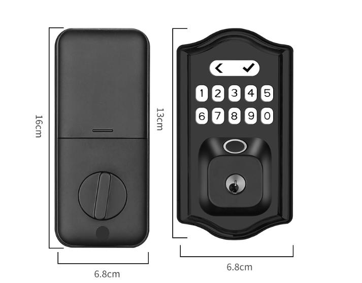 Entry Door Fingerprint Door with App Control SmartDeadbolt for Front Doors biometric smart lock deadbolt Anti-Theft Fingerprint Door Lock handle security trigger combination one-touch keyless electronic child safety childproof reinforcement lock knob