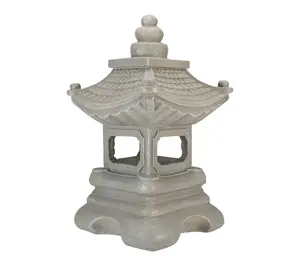 Northlight 13.5" Dark Gray Pagoda Outdoor Garden Statue