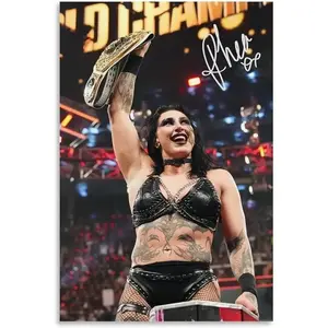 Rhea Ripley Poster Professional Wrestler Wall Art Poster Room Aesthetics Canvas Print Home Decoration Painting9