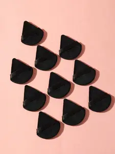 10pcs Velvet Triangle Makeup Sponges, Reusable Makeup Applicator Puff, Suitable For Foundation, Cream, BB Cushion,Makeup,Cheap,Room Decor,Vanity,Travel,Bedroom,Makeup Accessories,Puff,Makeup Blender,Powder Puff,Makeup Sponge