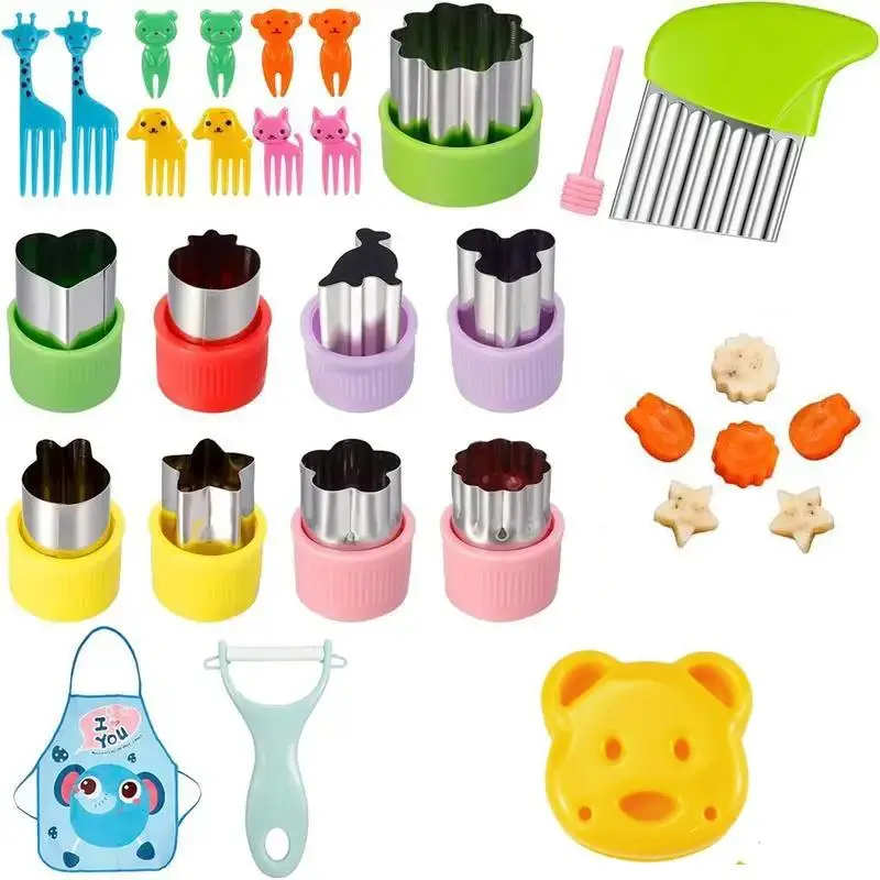 Cartoon Baking Set, 1 Set Multifunctional Lovely Shape Handmade Baking Mold & Fruit Cutter, Diy Baking Mold for Home Kitchen