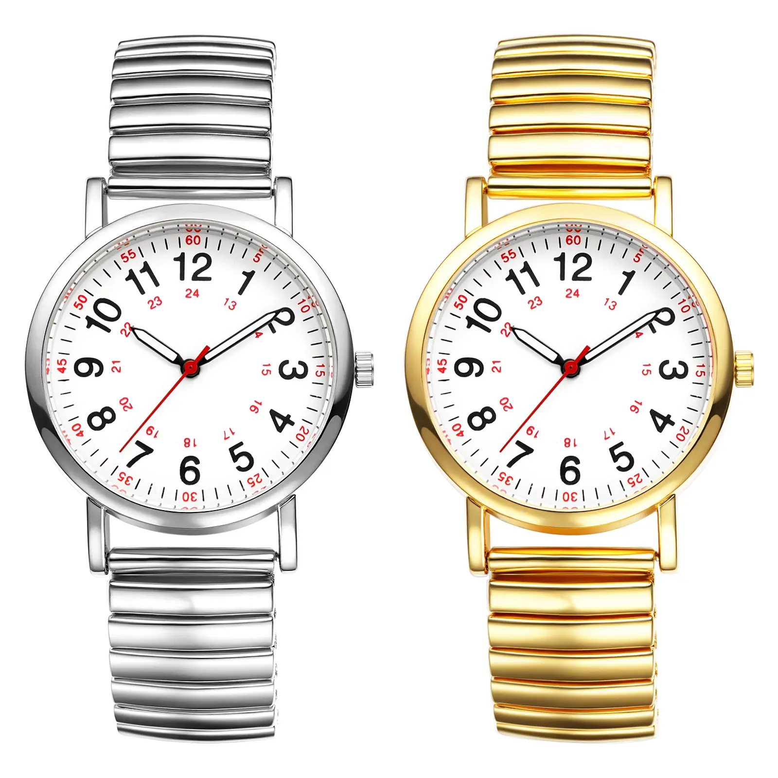 OIDEA Women's Business Casual Watch with a Stainless Steel Elastic Expansion Band - Lightweight Analog Quartz with Large Easy-to-Read Dial, Business Fashion Watches, Elastic Bands, Casual Trendy Wristwatch, Watches For Women