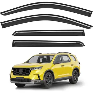 Low Profile Window Rain Guards Fit for Honda Pilot 2023-2026 Rain Guard Window Deflectors Extra-Thick Side Window Visors Vent Shades Tape-on Vent Visors Car Accessories-4PCS