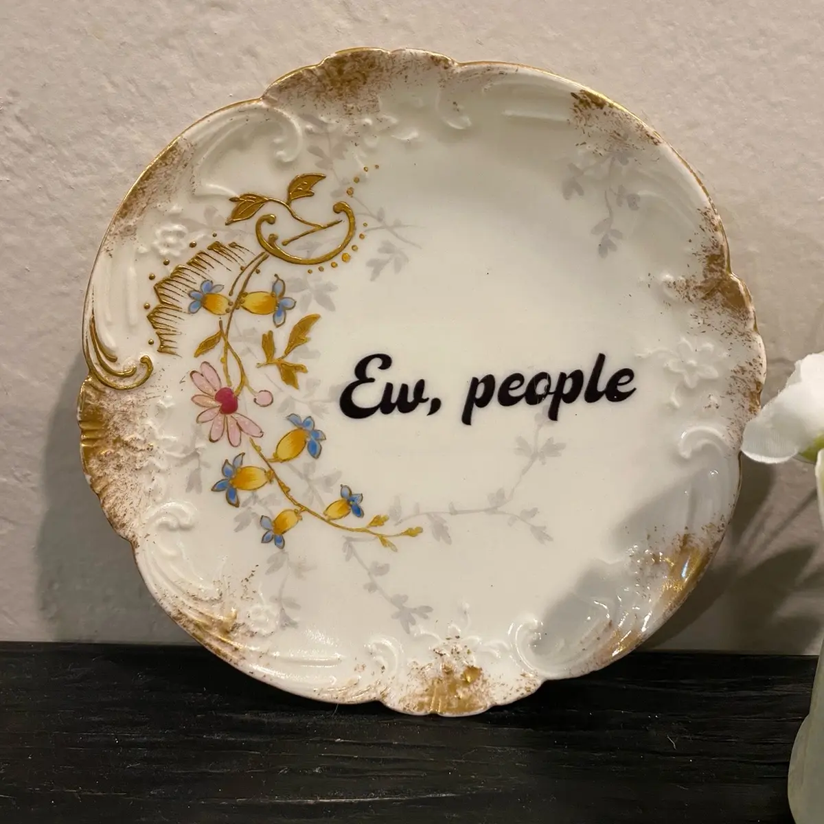 “Ew, people” plate “Ew, people” plate