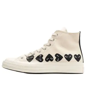 Converse x COMME des GARCONS PLAY Chuck 70 Hi 'Multi Heart - Milk Black' A08148C Converse x COMME des GARCONS PLAY Chuck 70 Hi 'Multi Heart - Milk Black' A08148C